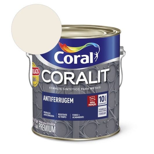 Esmalte Sintético Coralit Antiferrugem Brilhante Branco 900ml Coral - Imagem principal - fea8f63c-35cb-4e32-b829-c3b5485a55fd