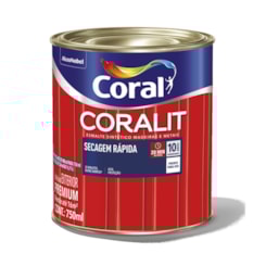 Esmalte Sintético Coralit Secagem Rápida Brilhante Vermelho 750ml Coral