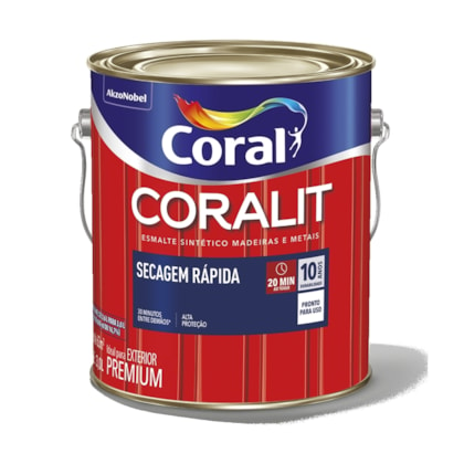 Esmalte Sintético Coralit Secagem Rápida Brilhante Vermelho Goya 3l Coral