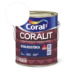 Esmalte Sintético Coralit Ultra Resistência Acetinado Branco Neve Coral 3,6L