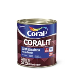 Esmalte Sintético Coralit Ultra Resistencia Alto Brilho Alumínio 225ml Coral