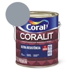 Esmalte Sintético Coralit Ultra Resistencia Alto Brilho Alumínio 3.6l Coral