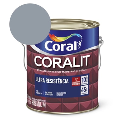 Esmalte Sintético Coralit Ultra Resistencia Alto Brilho Alumínio 3.6l Coral