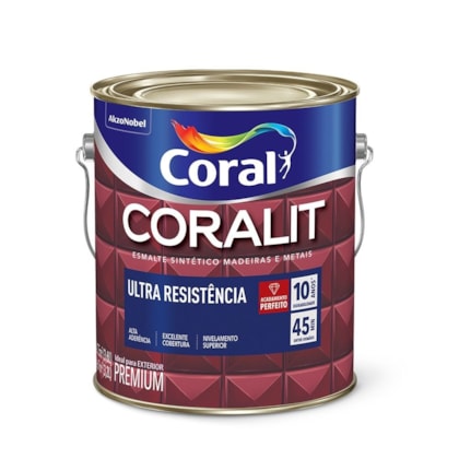 Esmalte Sintético Coralit Ultra Resistencia Alto Brilho Alumínio 3.6l Coral