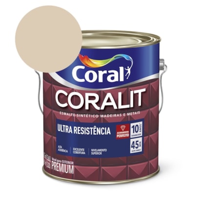 Esmalte Sintético Coralit Ultra Resistencia Alto Brilho Areia 3.6l Coral