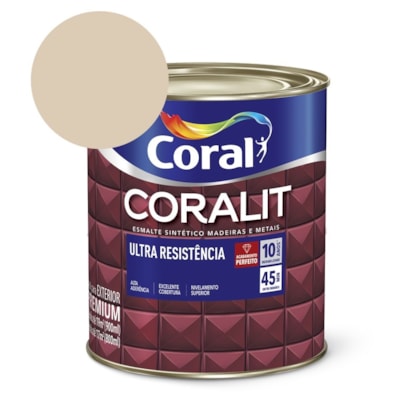 Esmalte Sintético Coralit Ultra Resistencia Alto Brilho Areia 900ml Coral