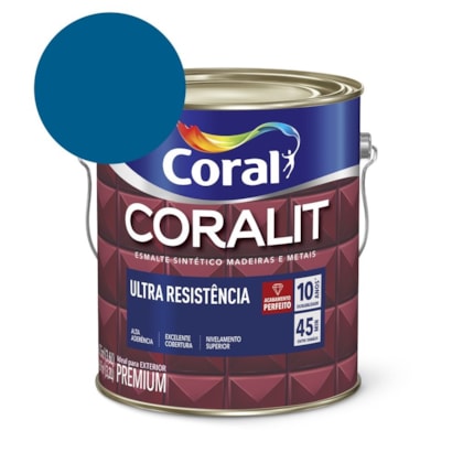 Esmalte Sintético Coralit Ultra Resistencia Alto Brilho Azul França 3.6l Coral