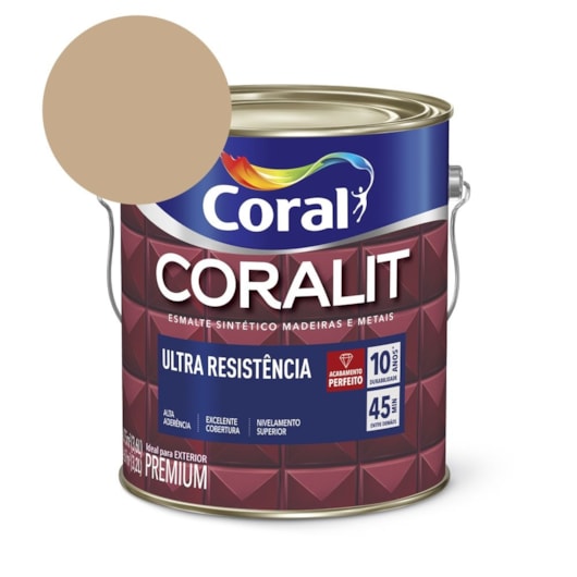 Esmalte Sintético Coralit Ultra Resistencia Alto Brilho Camurça 3.6l Coral - Imagem principal - 8faa6127-6f8e-49ac-9b91-6b42c08766fa