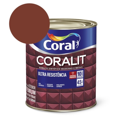Esmalte Sintético Coralit Ultra Resistencia Alto Brilho Colorado 900ml Coral - Imagem principal - a44b94d9-6bb3-405c-975e-8e5dbf4a9c28