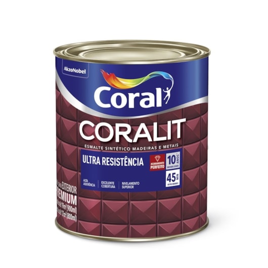 Esmalte Sintético Coralit Ultra Resistencia Alto Brilho Transparente 900ml Coral - Imagem principal - f7aac430-bf10-4fe1-ad55-e9f696ae19c6