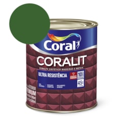 Esmalte Sintético Coralit Ultra Resistencia Alto Brilho Verde Folha 900ml Coral