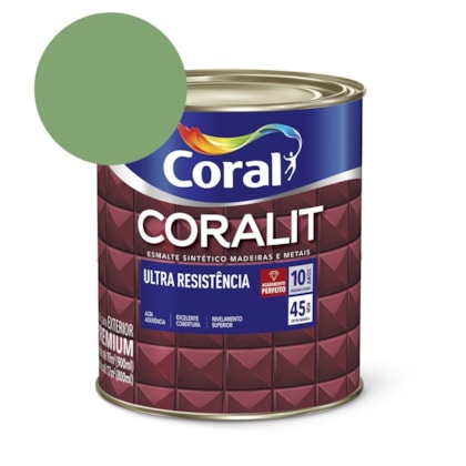 Esmalte Sintético Coralit Ultra Resistencia Alto Brilho Verde Nilo 900ml Coral