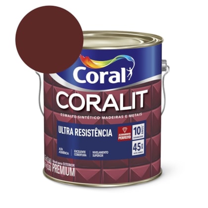 Esmalte Sintético Coralit Ultra Resistencia Alto Brilho Vermelho Goya 3.6l Coral