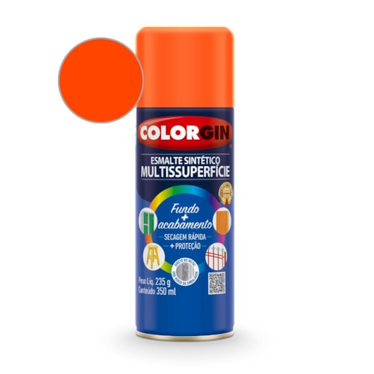 Esmalte  Sintético Laranja  Colorgin 235g - Imagem principal - 32b2224f-3c87-473c-810f-ce1727af6bb2