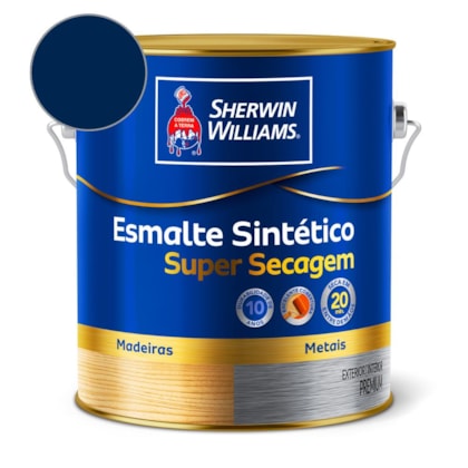 Esmalte Super Secagem Alto Brilho Azul Del Rey Sherwin Williams 3,6L