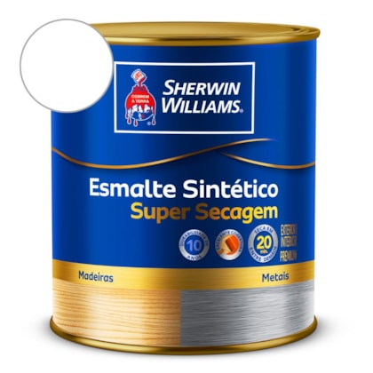 Esmalte Super Secagem Alto Brilho Branco  Sherwin Williams 0,9L