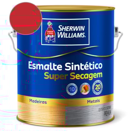 Esmalte Super Secagem Alto Brilho Vermelho  Sherwin Williams 3,6L