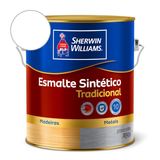 Esmalte Tradicional Acetinado Branco Sherwin Williams 0,9L - Imagem principal - 5c3ad1d3-a7c3-457a-94ad-087a2f581f7a