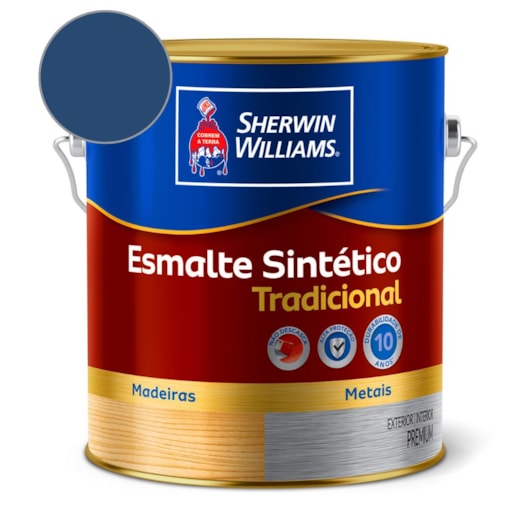 Esmalte Tradicional Alto Brilho Azul Del Rey Sherwin Williams 3,6L - Imagem principal - 0756056f-9fce-4131-ac33-68eaadab7a58
