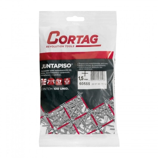 Espaçador Juntapiso 1,5mm Com 100 Peças Cortag - Imagem principal - 8366bf88-607e-4fc2-b719-e050143c989b