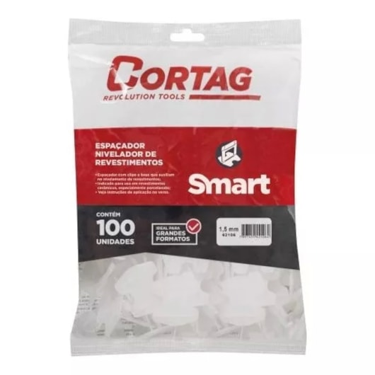 Espaçador Nivelador Caixa com 500 Peças Smart Cortag 1,5mm - Imagem principal - d8bd2055-b6fe-4d60-b533-eb2d0ddcd2a7