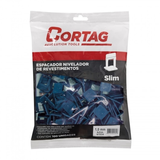 Espaçador Nivelador Slim 1,0mm Azul Com 100 Peças Cortag - Imagem principal - 96ef3077-fd3b-4d1d-9884-ad6a12cbe9aa