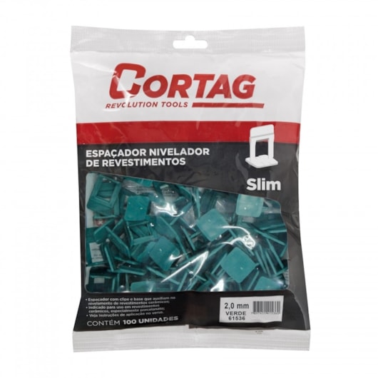 Espaçador Nivelador Slim 2,0mm Verde Com 100 Peças Cortag - Imagem principal - 5c203f2b-832f-4a3f-8d3a-f79384e1a8e8