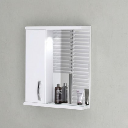 Espelheira Com 1 Lâmpada Mônaco 59,5cm Branco Rorato