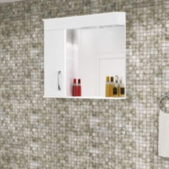 Espelheira Com 1 Lâmpada Viena 79,5cm Branco Rorato