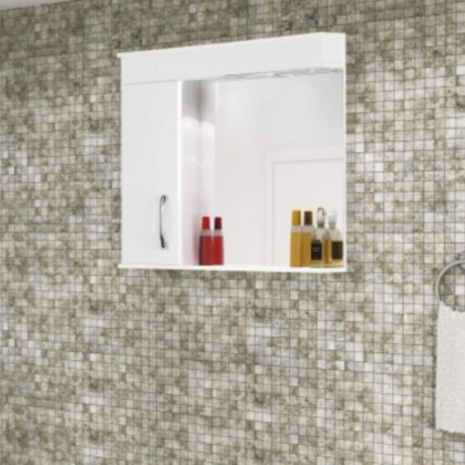 Espelheira Com 1 Lâmpada Viena 79,5cm Branco Rorato