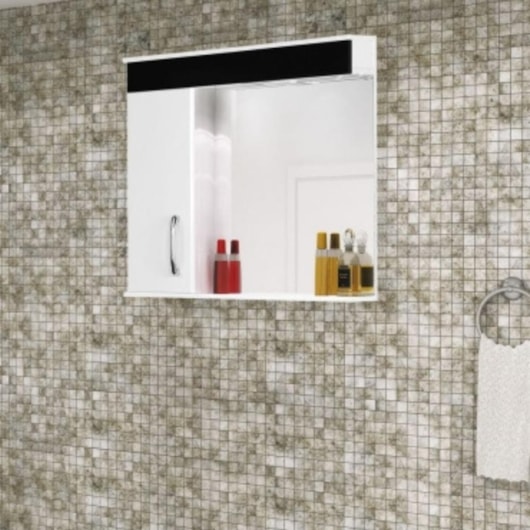 Espelheira Com 1 Lâmpada Viena 79,5cm Preto Rorato - Imagem principal - 8b387355-1f80-49f0-a286-21601a3fd7cc