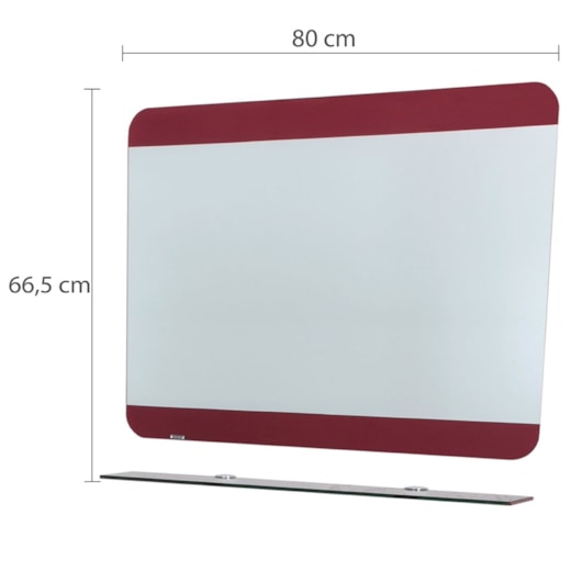 Espelheira Para Banheiro Romantique 80x60cm Vermelho Astra - Imagem principal - b68019a0-d219-4b4c-949d-e2cff6f534cb