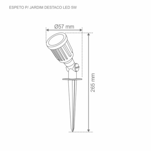 Espeto Para Jardim Destaco Led Âmbar Taschibra 5W - Imagem principal - ae53f8d8-2224-428c-a3ca-8ef3acc8008c