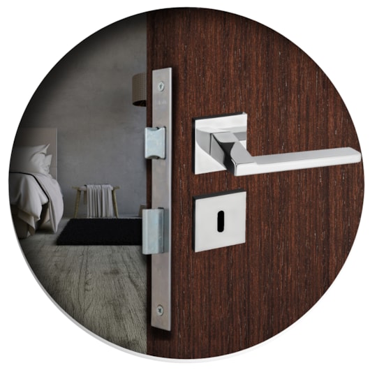 Fechadura Chopin Rq2  Zamac Cromado Premium Pado  - Imagem principal - 05a62071-0865-43d9-aa55-92cddb4b619d