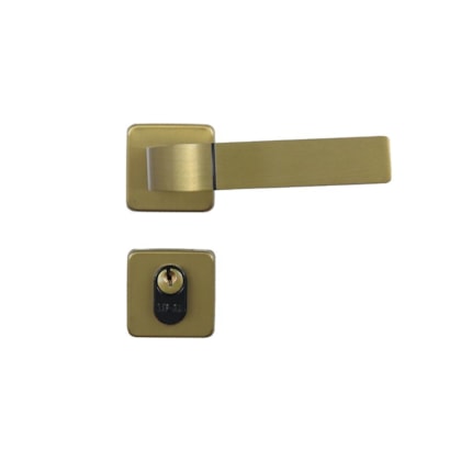 Fechadura Externa Roseta Módena Bronze Latonado MGM 40mm