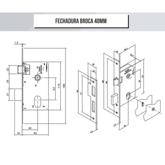 Fechadura Externa Roseta Módena Bronze Latonado MGM 40mm - Imagem principal - 7f1005da-870f-4871-a1bb-0725adde069d