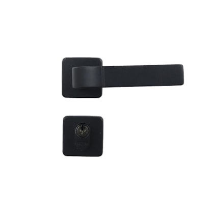 Fechadura Externa Roseta Módena Preto Fosco MGM 40mm