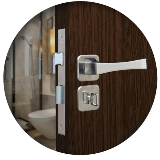 Fechadura Para Banheiro Paris Roseta Cromado MGM 40mm - Imagem principal - 59f1feb6-542c-4353-9cde-29f2659f0f17