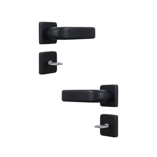 Fechadura Para Porta De Banheiro Roseta Firenze Preto Fosco MGM 40mm - Imagem principal - 00278df8-03fb-4bdb-af18-92f7a267dd06