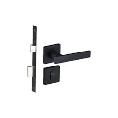 Fechadura Roseta Concept 408 Externo Preto Pado 40mm