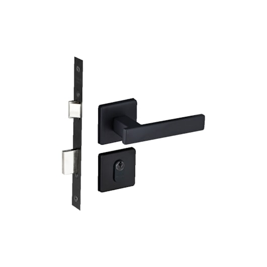 Fechadura Roseta Concept 408 Externo Preto Pado 40mm - Imagem principal - 44f00d42-416f-4e8c-a76c-467fe9d12c91