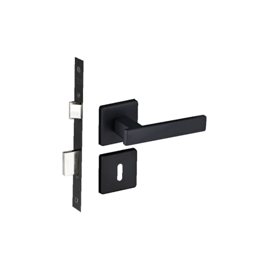 Fechadura Roseta Concept 408 Interno Preto Pado 40mm - Imagem principal - 77e23b93-518f-4e81-848f-c3ef17cf9ce6