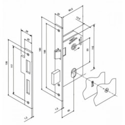 Fechadura Roseta Genebra Externo Cromado MGM 40mm