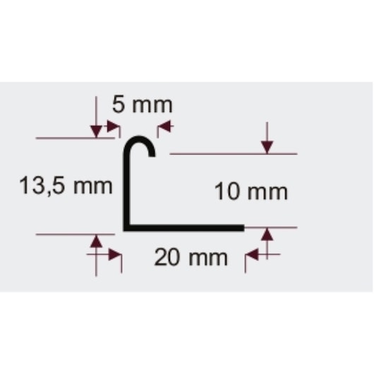 Filete L Inox 304 Preto Mozaik 120cm - Imagem principal - 5c81756a-94e2-4247-b3c4-7371b25bd915