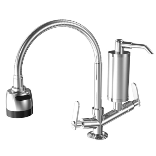 Filtro de Mesa p/Cozinha Bica Móvel Flexível  Red Pratic Cromado DN15 Romar - Imagem principal - 51d8e96c-c0b4-4fa2-896a-f1a35d3e2b4d