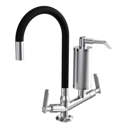 Filtro de Mesa p/Cozinha Bica Móvel Pratic Colorflex Black Pratic DN15 Romar