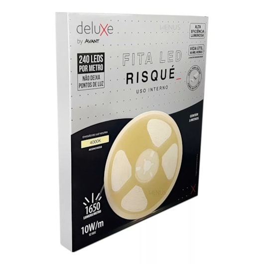 Fita De LED Risqué 10WM Luz Neutra 4000K 5 Metros 12V IP20 Avant  - Imagem principal - ec805910-baa0-407e-8861-cc0ce7e6e543