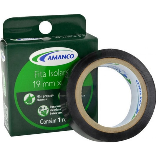 Fita Isolante 19mm Rolo 5m Amanco - Imagem principal - 5888b057-a7d5-4023-a1e8-31a52b108952