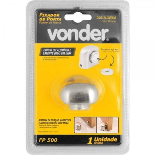 Fixador De Porta FP 500 Alumínio Vonder - Imagem principal - 8b03fb6b-19c8-4ad8-8f28-4a240f02d2f9