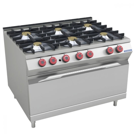 Fogão À Gás 6 Bocas Com Maxi Forno Tramontina 120x75cm - Imagem principal - 6a2cf2e6-c999-4072-a9e9-f004bca15715